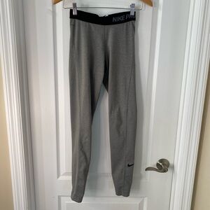 Nike Kids Black and Gray Leggings
